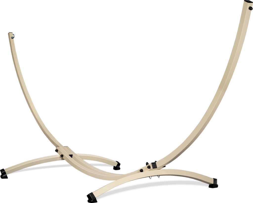 Potenza Gestell Outdoor Hängemattengestell XXL 365cm, 220kg I Ecru Gestell für Hängematten, Rahmen aus Verzinkter Stahl wetterfest