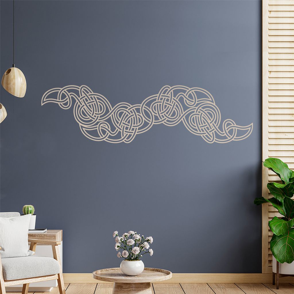 keltischer Knoten - Knotenmuster Wandtattoo in 6 Größen - Wandaufkleber Wall Sticker - Dekoration, Küche, Wohnzimmer, Schlafzimmer, Badezimmer