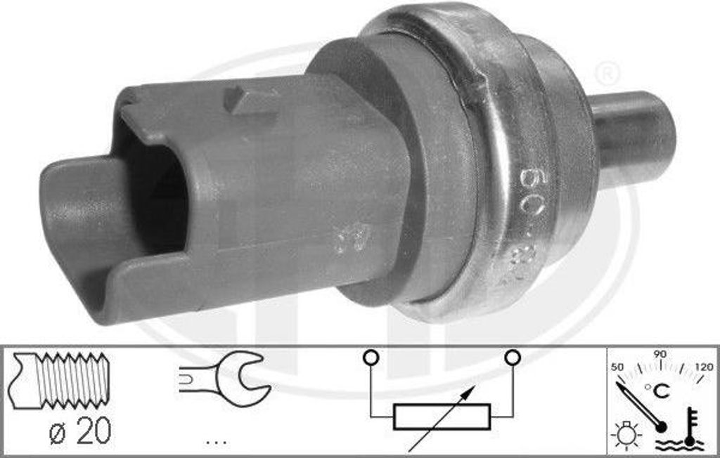 ERA 330502 Kühlmitteltemperatursensor OE 13627805003 kompatibel mit Berlingo, C-Crosser, C-Elysee, C1, C2, C3, C4, C4er, C5, C6, C8, DS3, DS4, DS5...