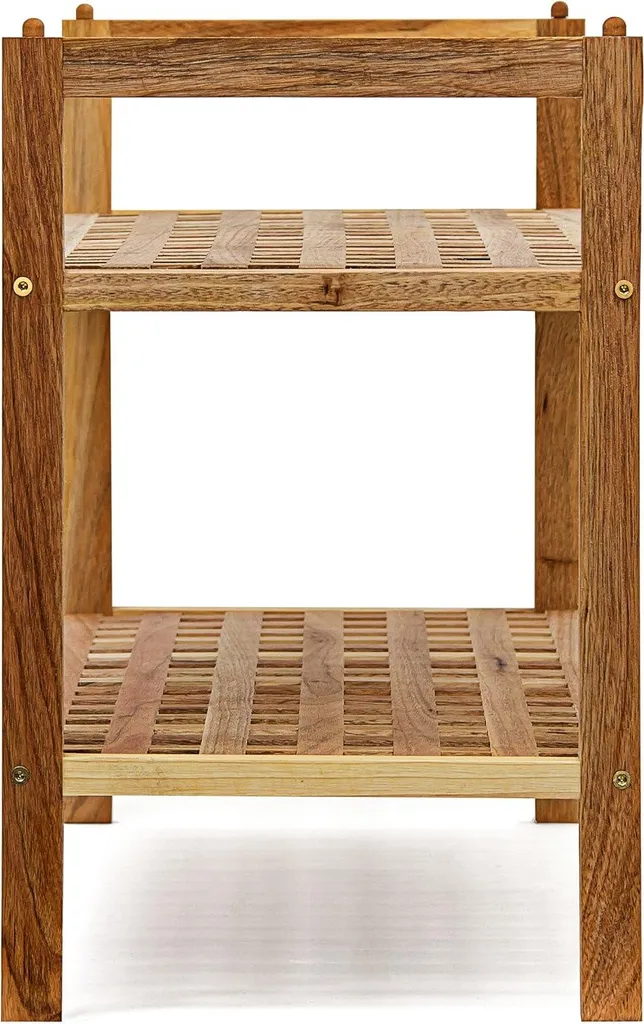 Range-chaussures empilable en bois, solution gain de place modulable - 5