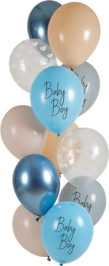 Folat Babyparty Ballons My Baby Boy, 12 Stück, 33cm, verschiedene Designs