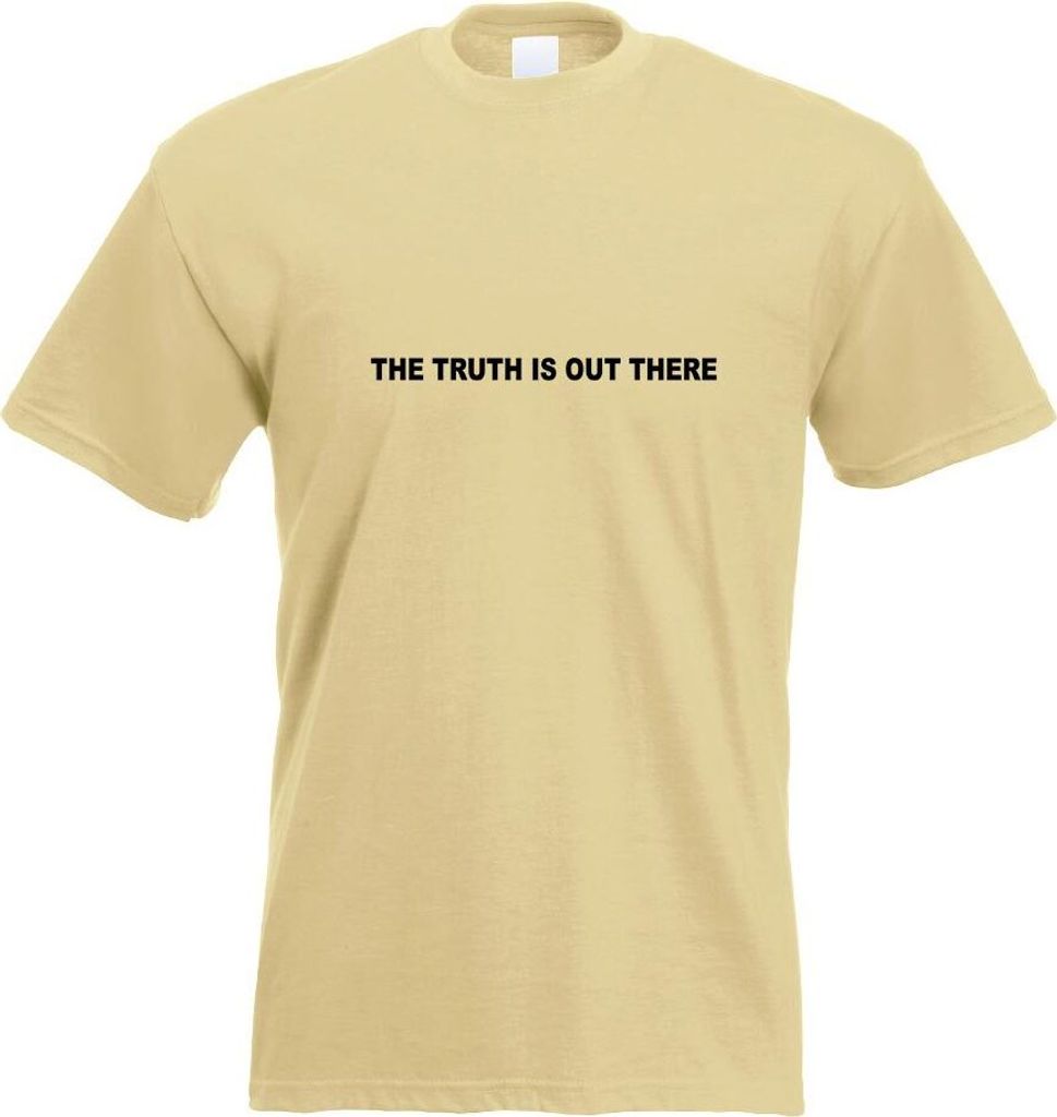 Kiwistar - T-Shirt - Khaki - The Truth is Out There Motiv Bedruckt Funshirt Design Print - mit Motiv Bedruckt - Funshirt Design - Sport - Freizeit ...