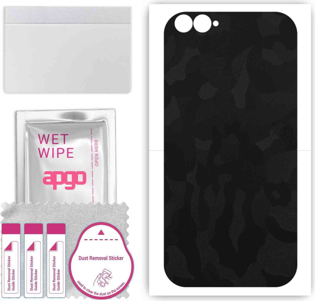 apgo Rückseite Schutzfolie, Skin, kompatibel mit Doogee X30, Hinten Displayschutzfolie aus Vinylfolie, kratzfest, einfache Montage - Schwarzes Tar...