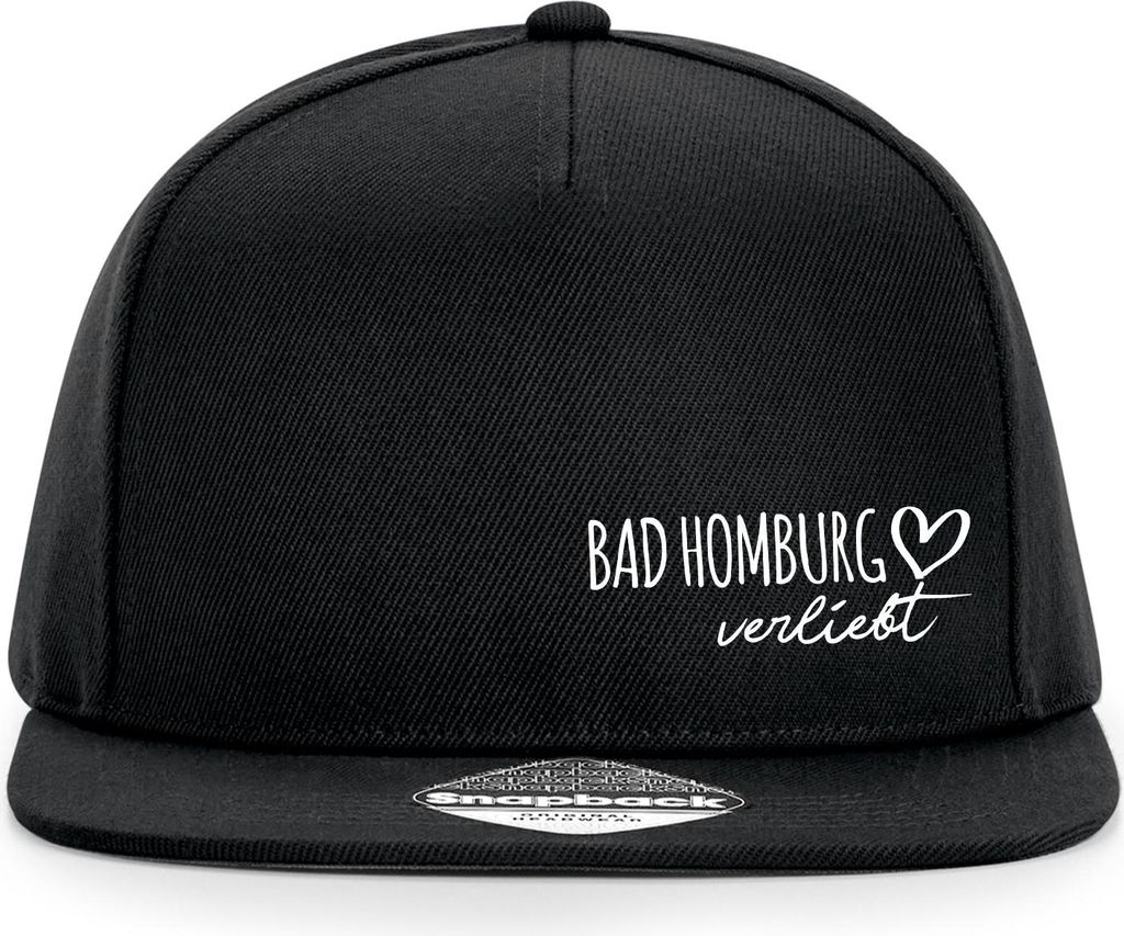 Huuraa Cappy Mütze Bad Homburg vor der Höhe verliebt Black Polyester Snapback Kappe Geschenkidee