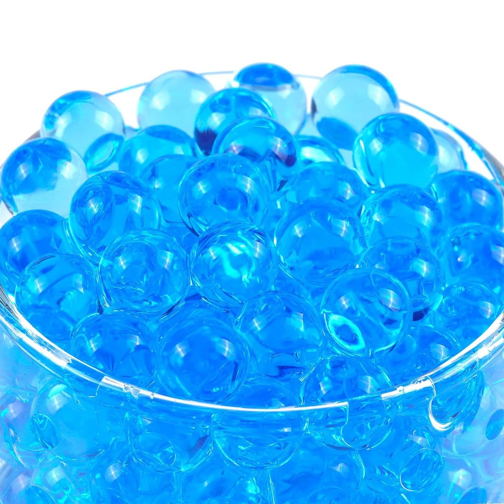 50000 transparente Wassergel-Gelee-Perlen, Vasenfüller für Kerzenherstellung, Hochzeitsdekoration, Blumenarrangement(Blau)