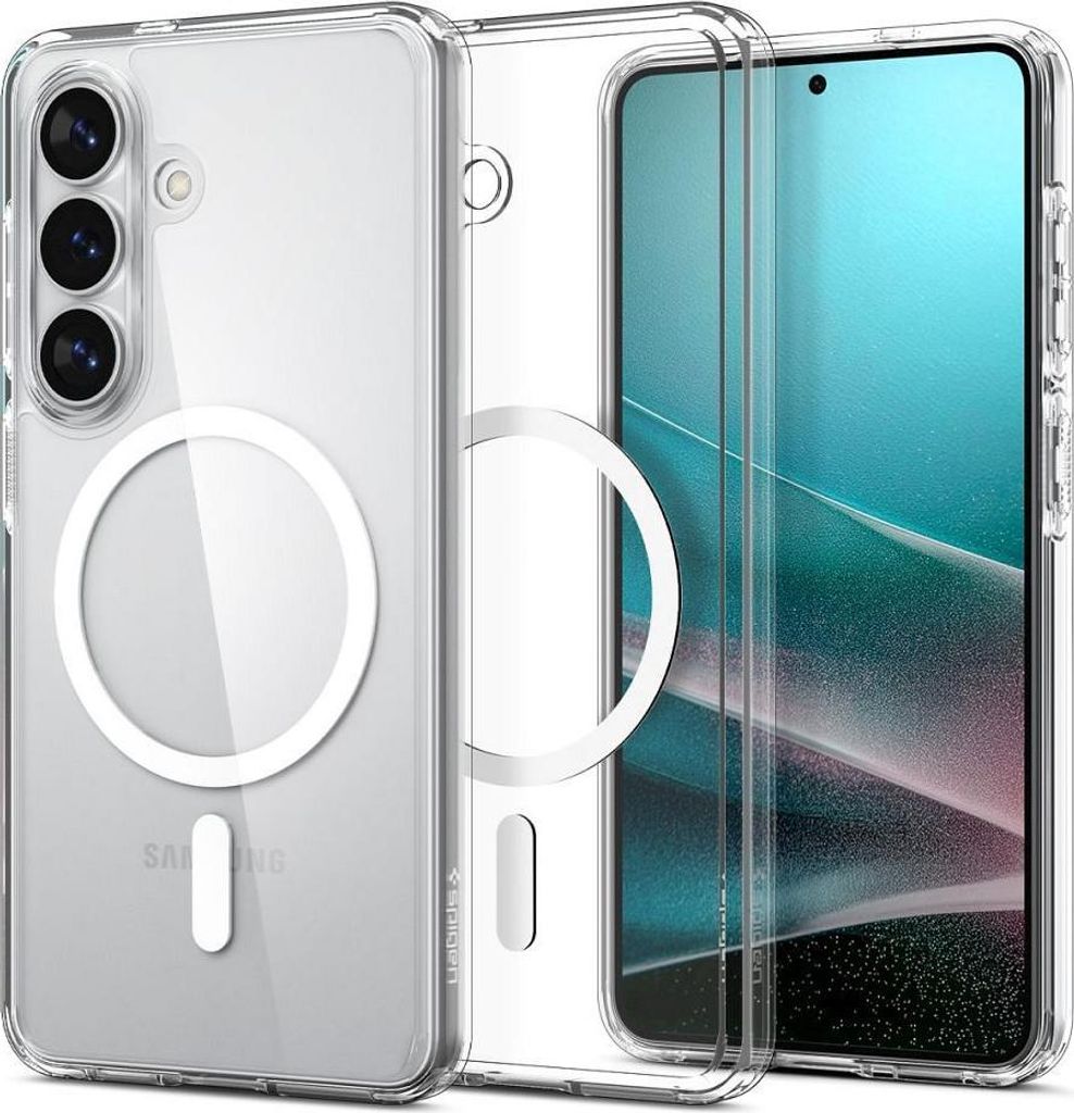 SPIGEN case ULTRA HYBRID MAG kompatibel mit MagSafe passend für S26 clear / white