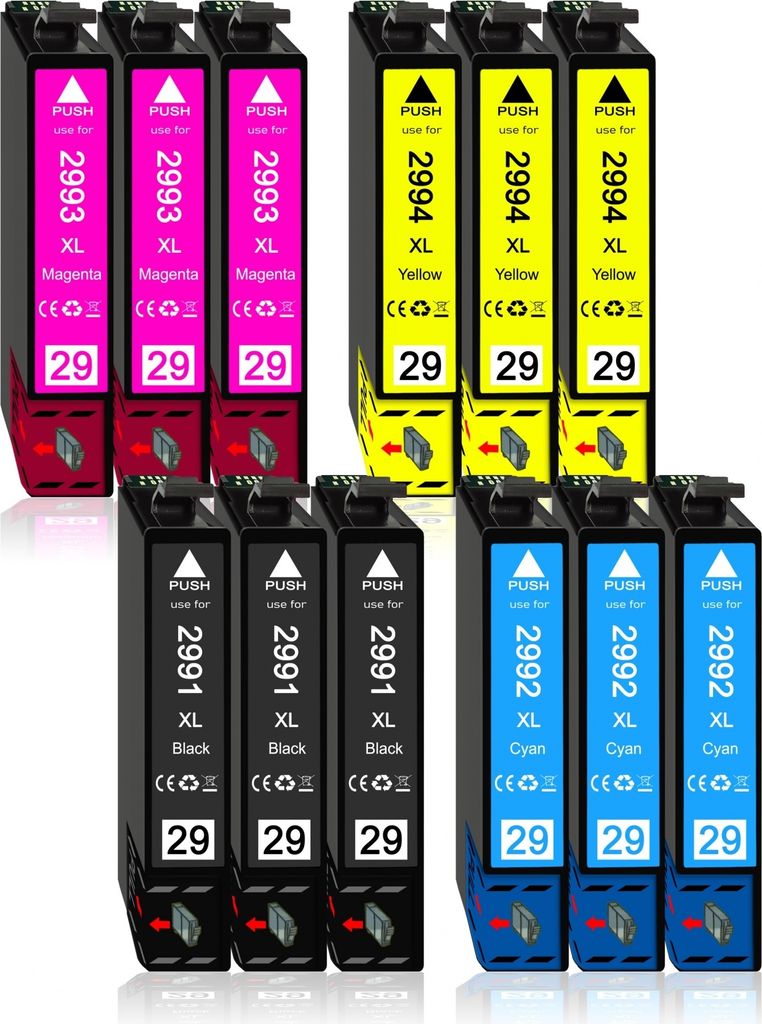 12er Pack Druckerpatronen 29 29XL kompatibel mit Epson XP-332