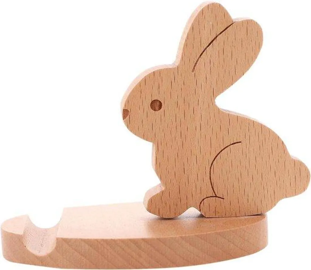Support tablette bois en forme de lapin pour bureau à domicile réglable