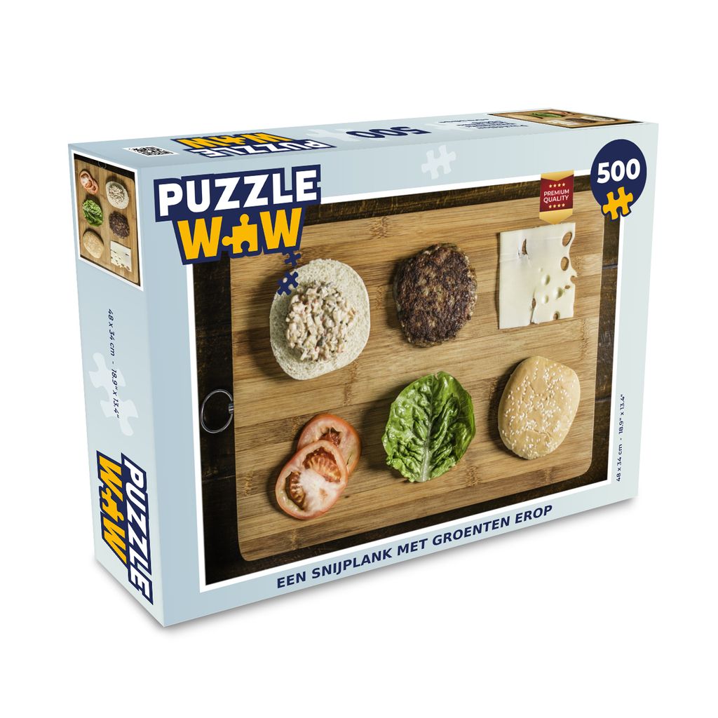 MuchoWow Puzzle 500 Teile Ein Schneidebrett mit Gemüse darauf - 500 Teile - Kinder - Selberbauen - Puzzlespiele