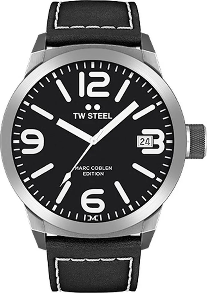 Montre Hommes TW Steel Marc Coblen TWMC54 avec bracelet cuir noir