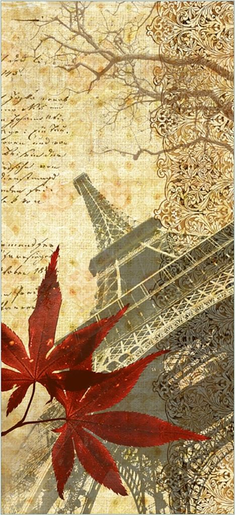 Türtapete Türposter Paris Design - Eiffelturm im Herbst - Größe: 93 x 205 cm