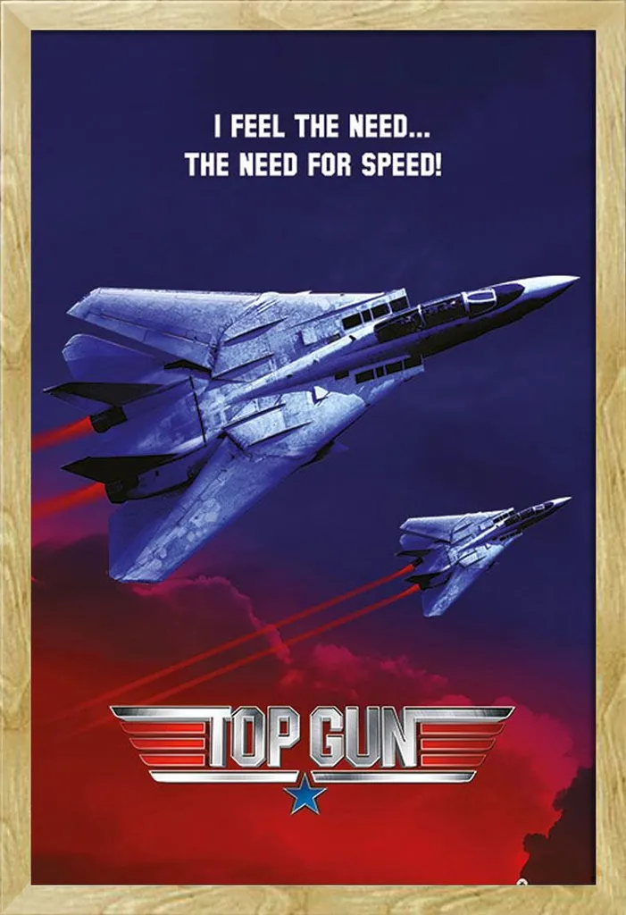 Quadro Top Gun The Need For Speed Cornice Shinsuke Faggio Vetro Acrilico
