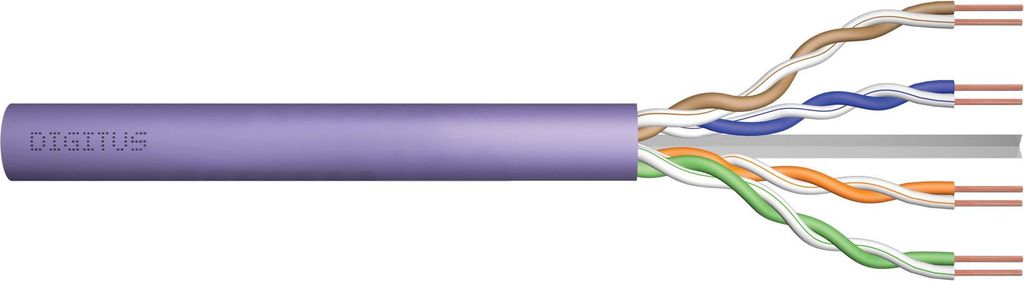 Digitus CAT 6 U/UTP Datenkabel - Verlegekabel, 305 m, Simplex, Dca-s2,d2,a1, 305 m, Cat6, U/UTP (UTP), Violett