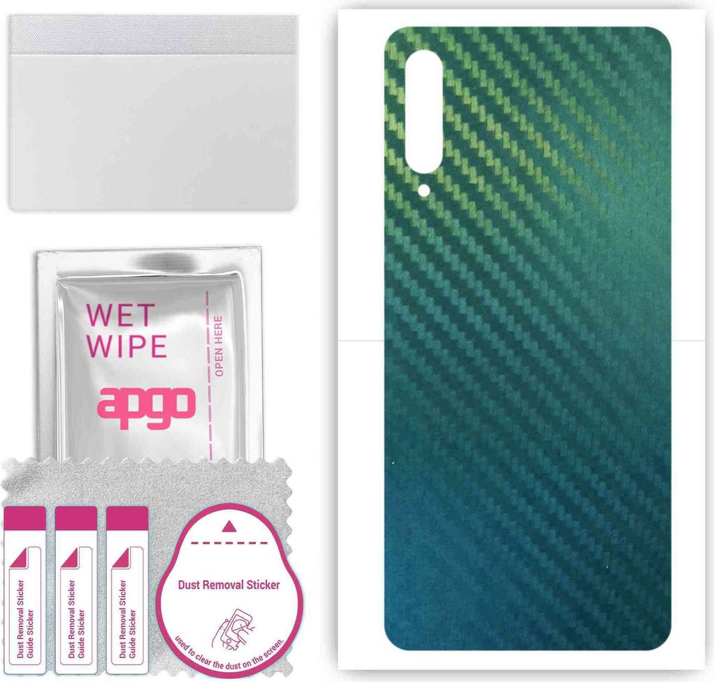 apgo Rückseite Schutzfolie, Skin, kompatibel mit Huawei Y9s, Hinten Displayschutzfolie aus Vinylfolie, kratzfest, einfache Montage - Kohlenstoff-C...