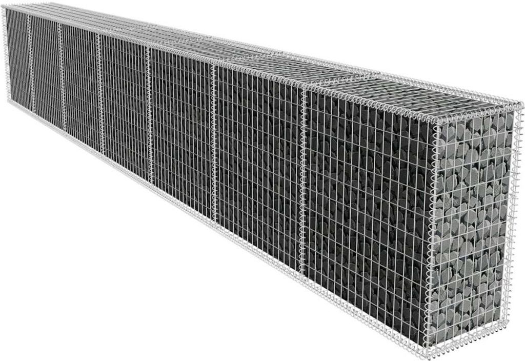 vidaXL Mur de gabions avec couverture Acier galvanisé Image du produit 