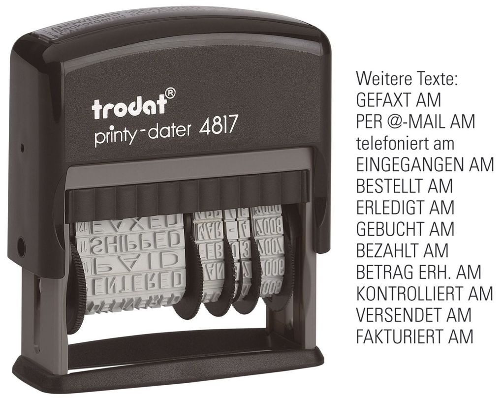 trodat word rotary stamp Printy DE w. Data 4817 Immagine del prodotto 