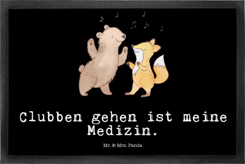 Mr. & Mrs. Panda Fussmatte Bär & Fuchs Disco 50 x 75 cm - Produktbild 