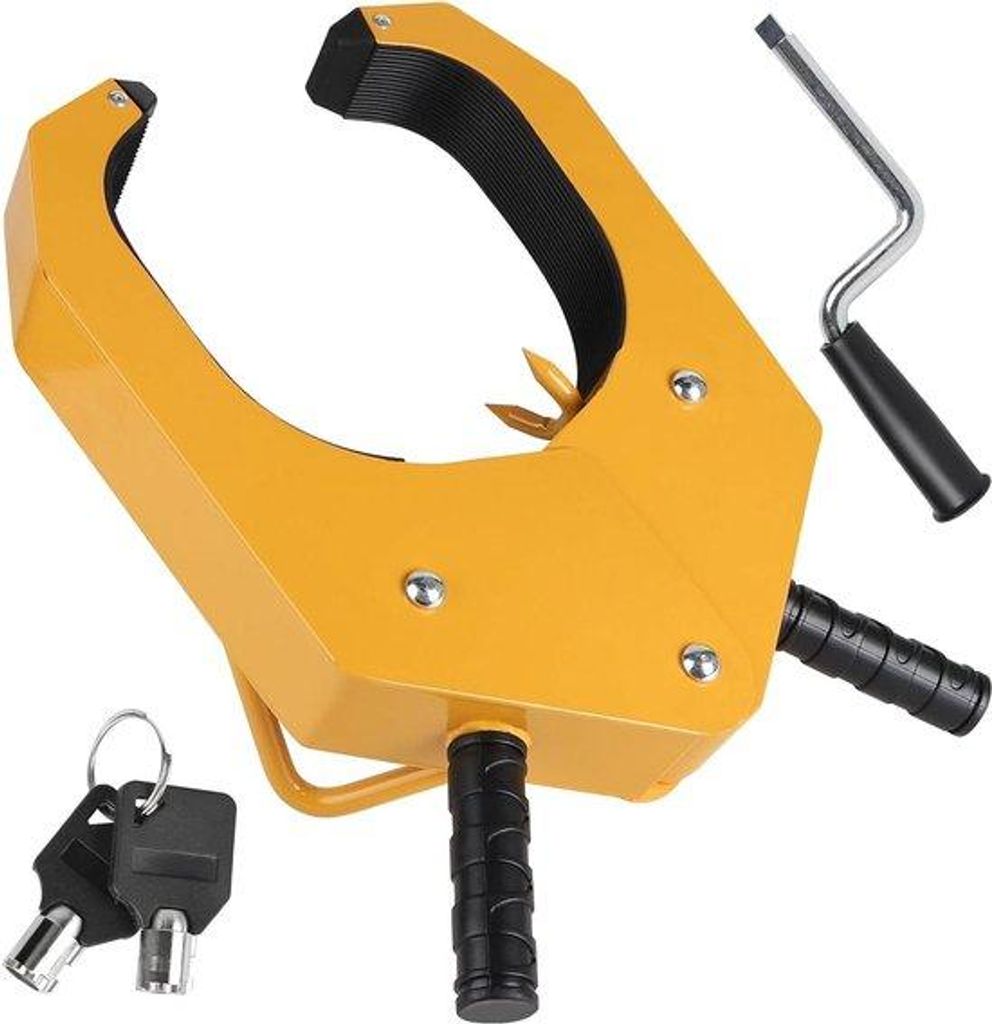 Felgenklemme für 160-380mm Felgendurchmesser Auto-Diebstahlschutz gelb