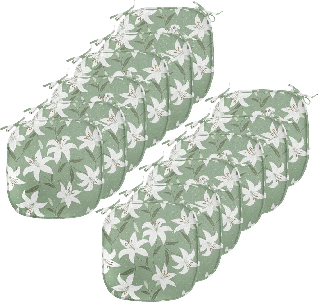 Set 12 Coprisedie Impermeabili ABAKUHAUS 40x40 Verde e Bianco
