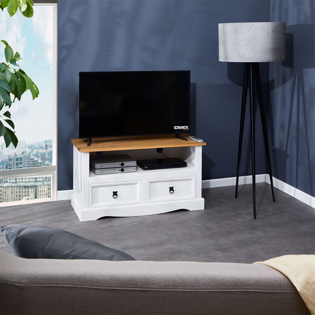 TV Lowboard CAMPO 100cm Fernsehtisch Mexiko Stil Kiefer Produktbild 