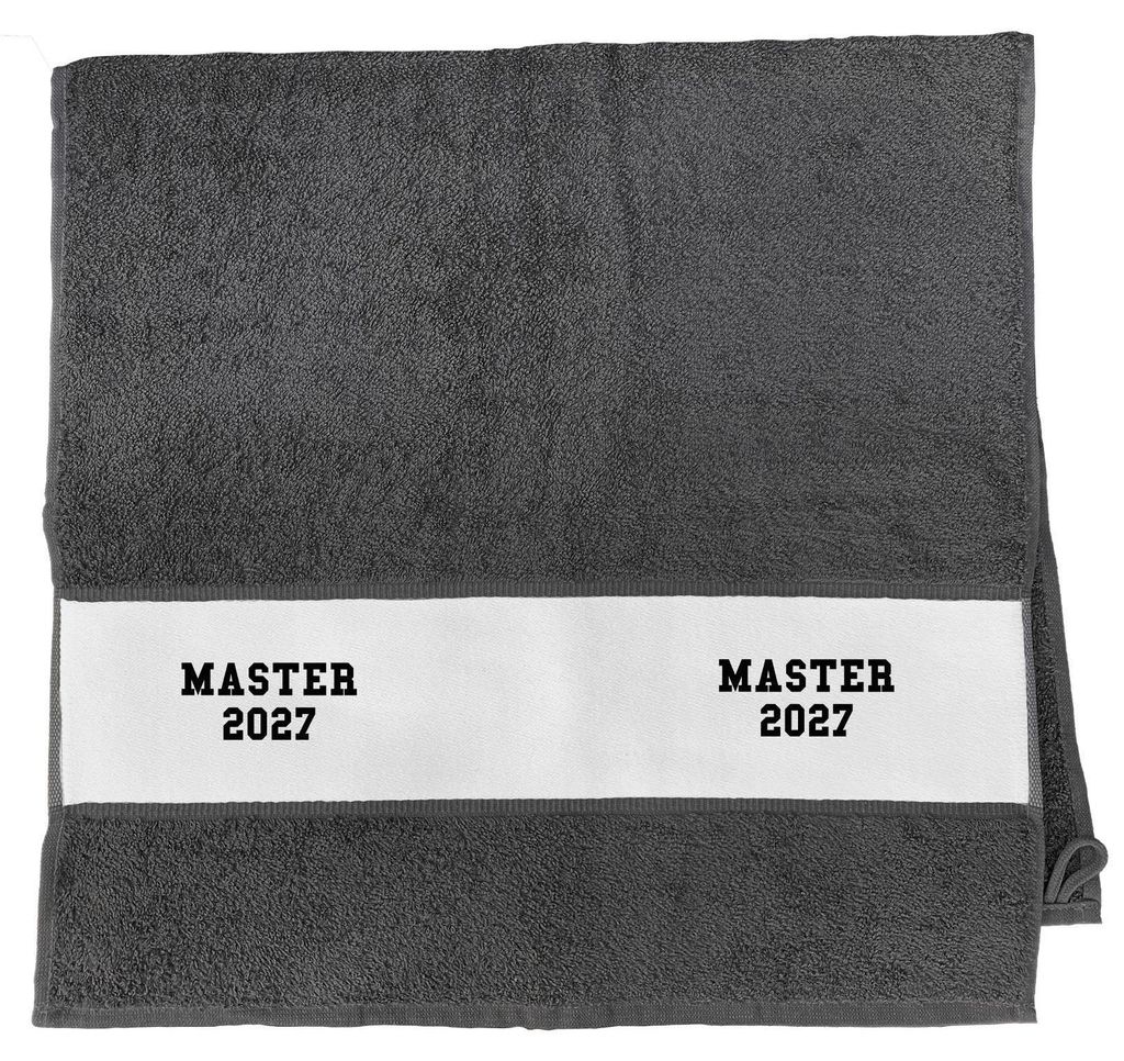 Huuraa Handtuch Master 2027 Abschluss 50x100cm Graphite Baumwolle Handtuch Geschenkidee