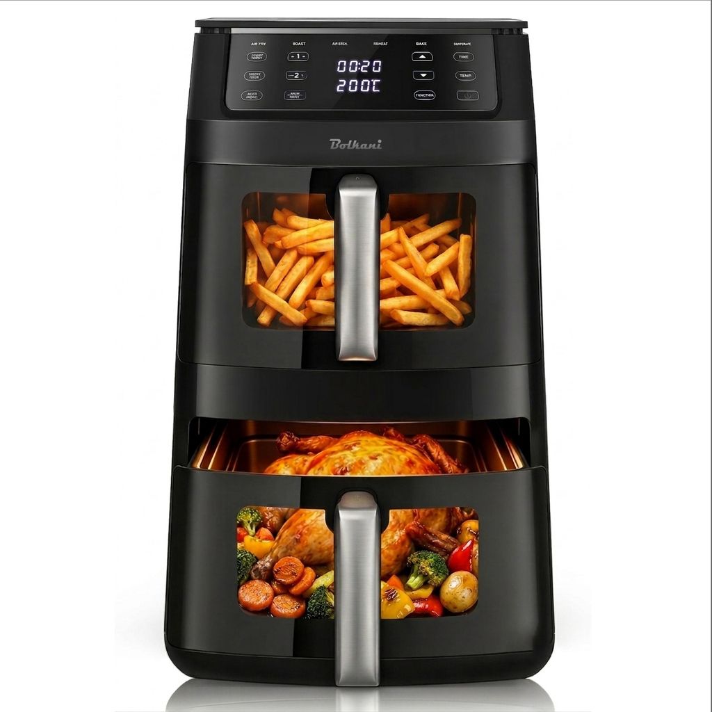 Airfryer, Heißluftfritteuse 2 Kammern, 11L Produktbild 