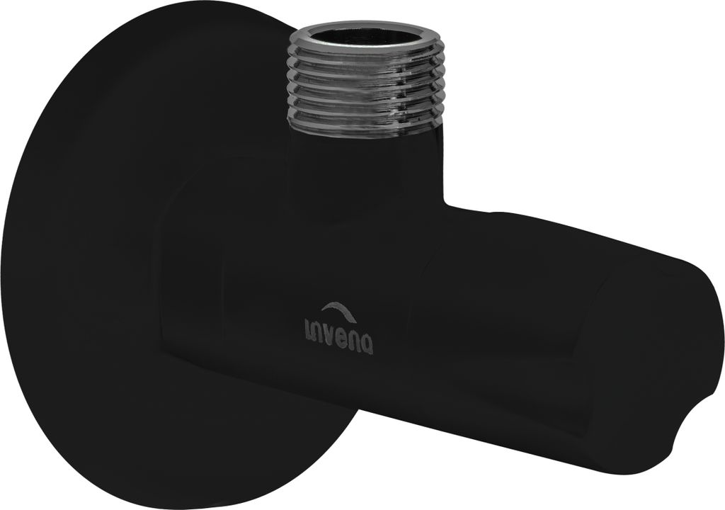 Schwarzes Eck-Absperrventil 1/2"x3/8"", Keramikköpfe