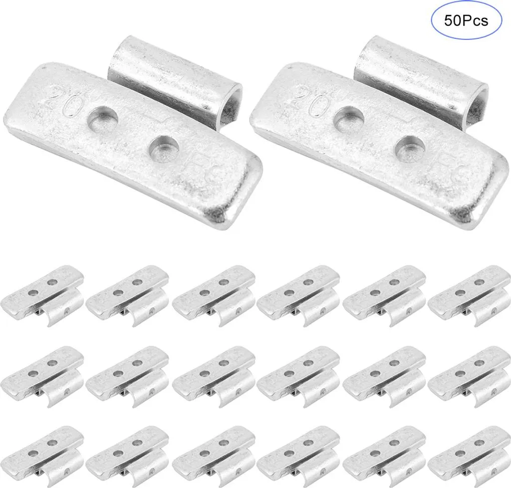 50 Masses d'équilibrage roue P-Style 20g en zinc pour jantes en acier