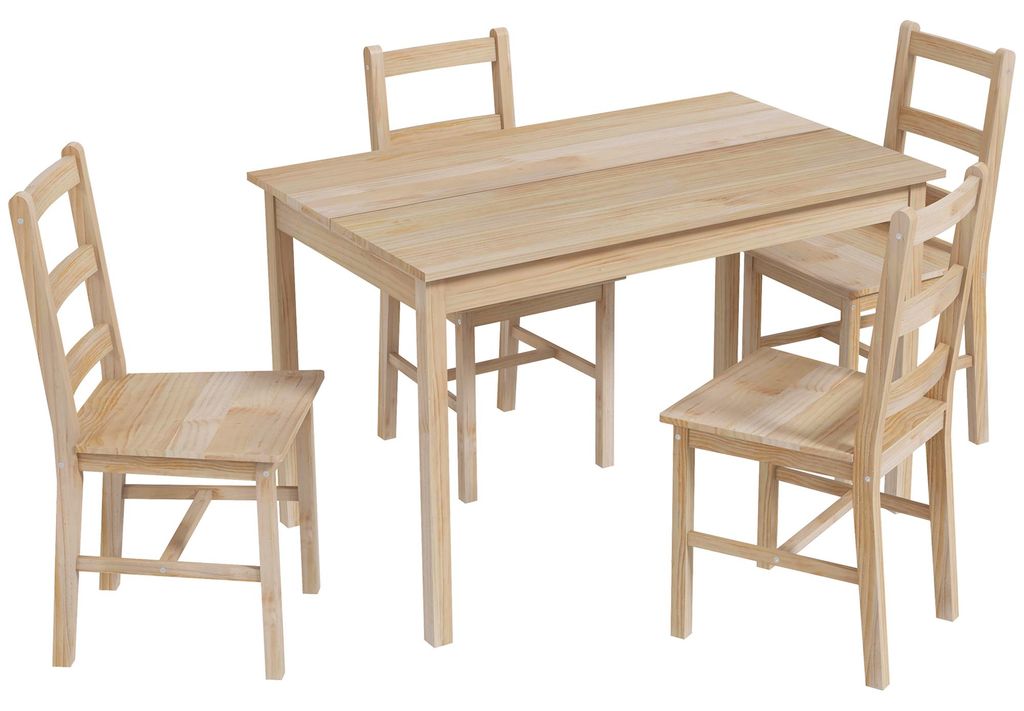 HOMCOM, juego de comedor de 5 piezas, que incluye una mesa Imagen del producto 