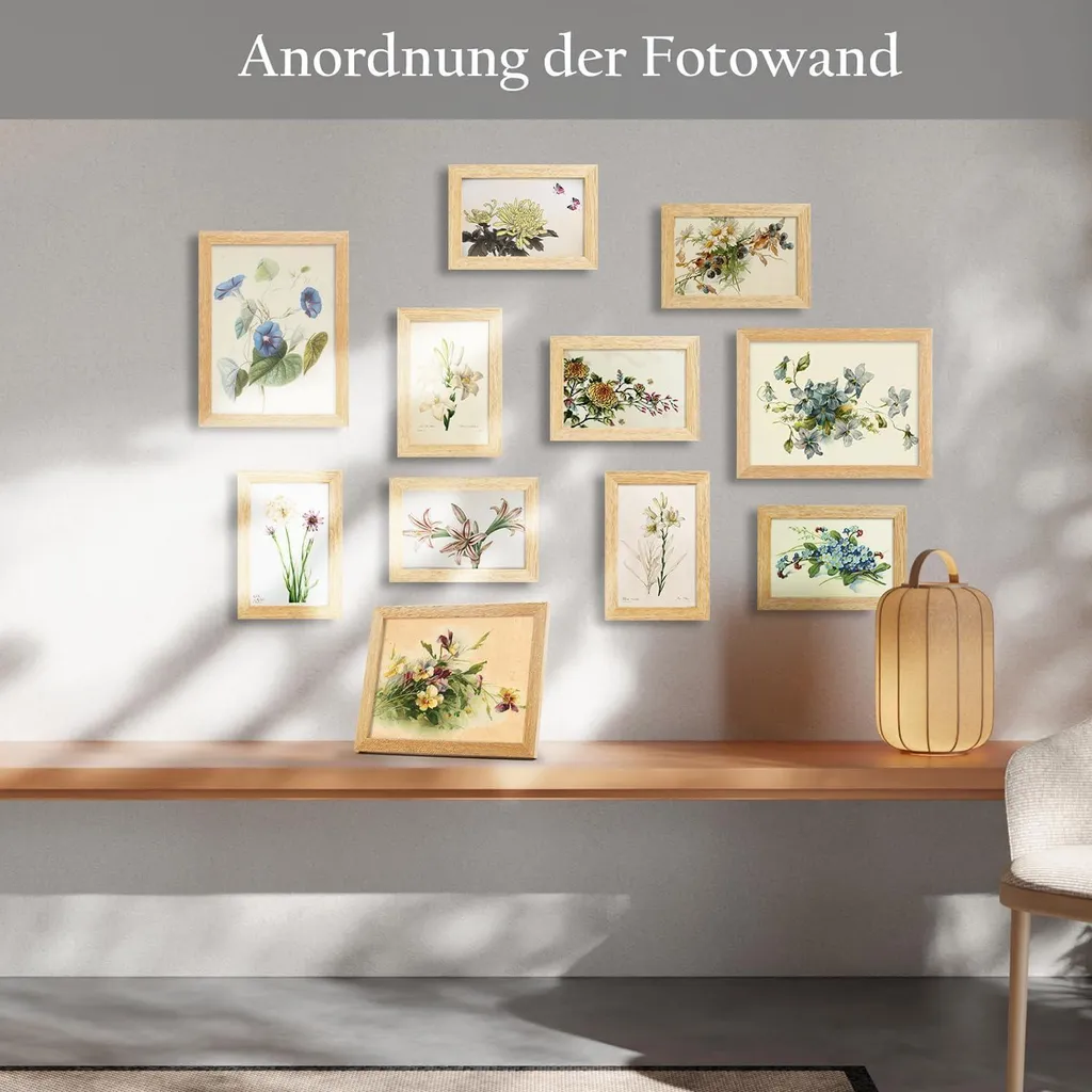 Cornici PHOTOLINI 10x15 Cm In Legno Rovere – Set Da 2, Plexiglass Infrangibile, Made In EU