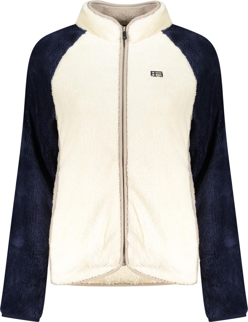 Gefüttertes Damen-Langarmshirt mit Kontrastdetails und Reißverschluss