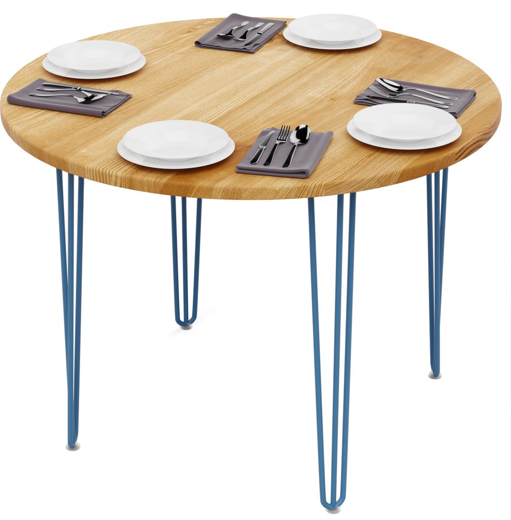 LAMO Manufaktur Esstisch rund 100 cm | Wohnzimmertisch Holz, Bistrotisch | Runder Tisch für Küche, Restaurant | Stärke: 28mm, Farbe: Rustikal, B...