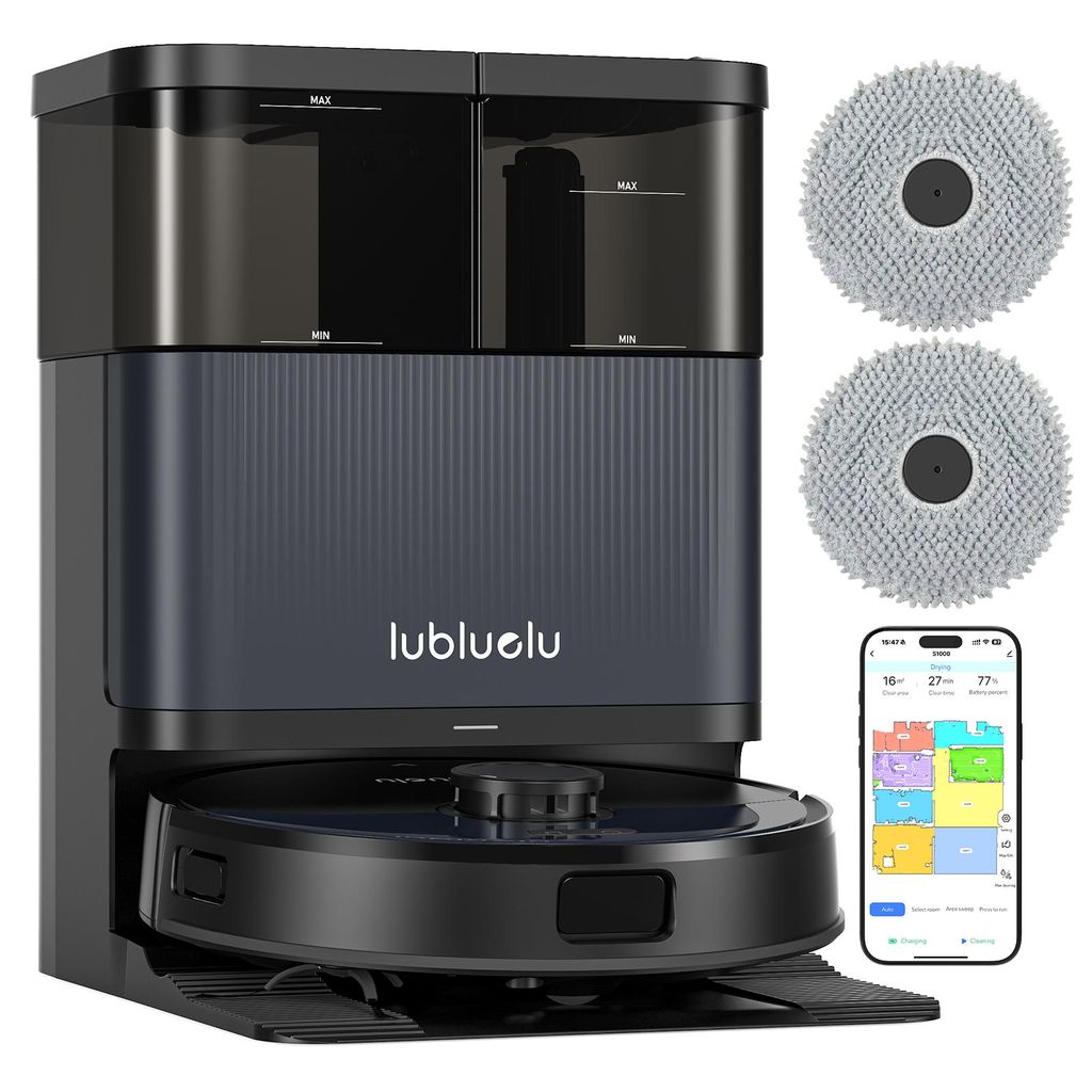 Lubluelu S1000, Bezsáčkové, Černá, 0,3 l, Nabíjecí, Mop Obrázek produktu 