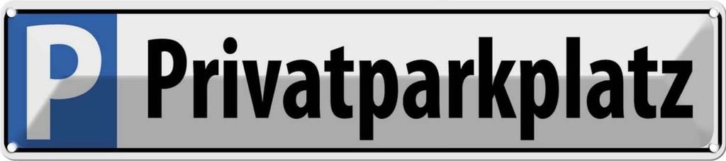vianmo Blechschild 10x46 cm Privatparkplatz Parkplatzschild