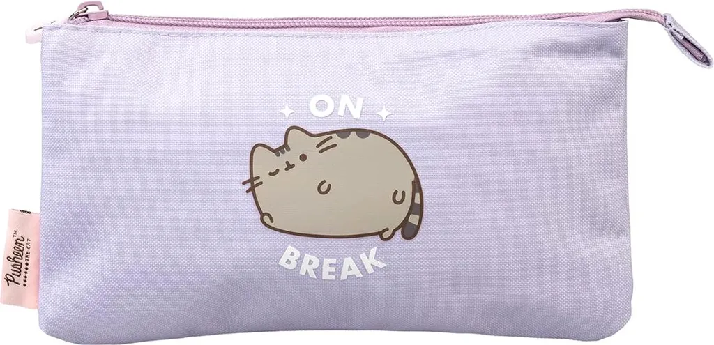 Grupo Erik Astuccio 3 Scomparti Pusheen Viola - Qualità Premium Scuola