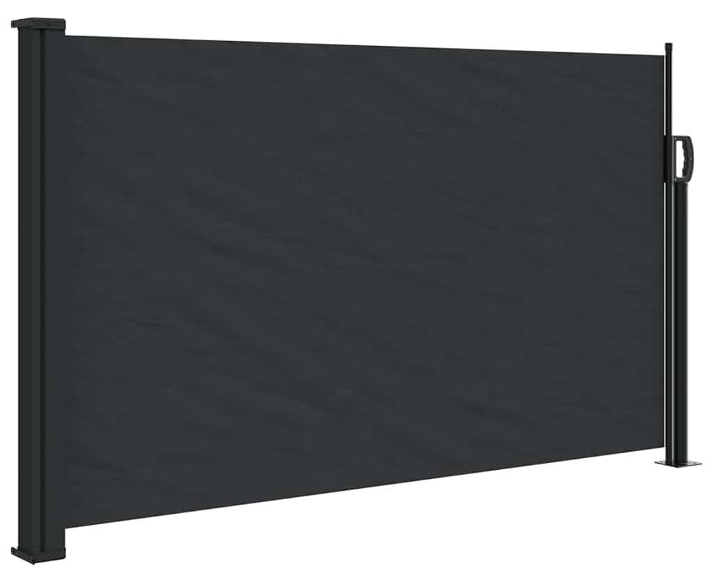 vidaXL Seitenmarkise Ausziehbar Schwarz 120x600 cm