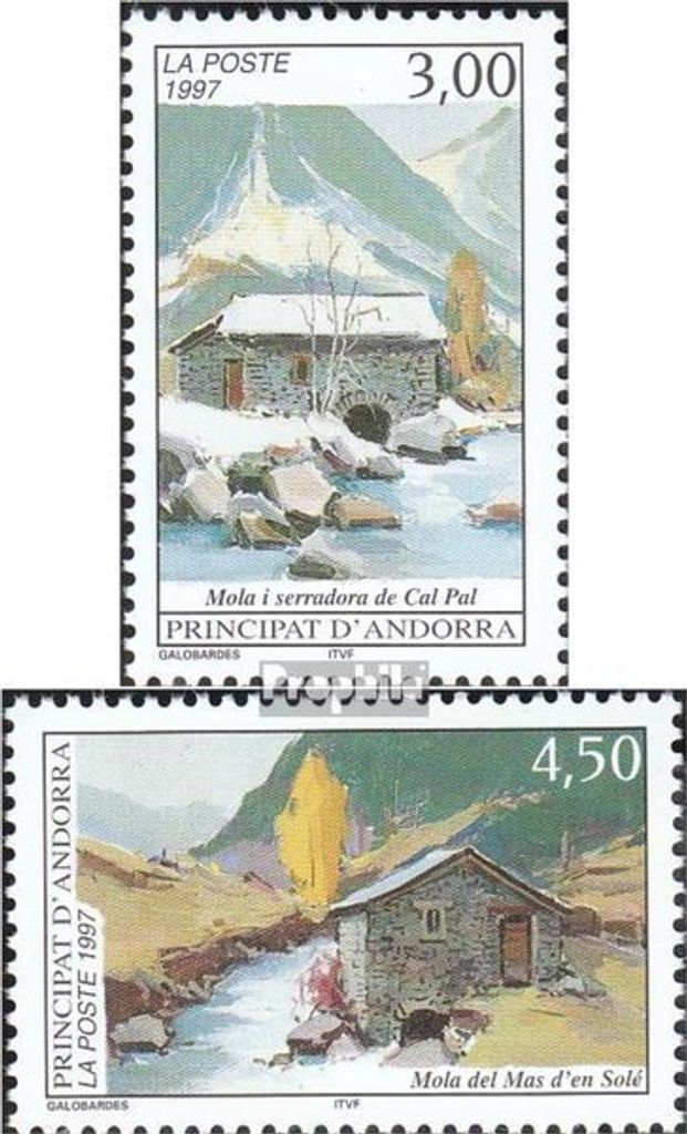 Briefmarken Andorra - Französische Post 1997 Mi 510-511 (kompl.Ausg.) postfrisch Tourismus