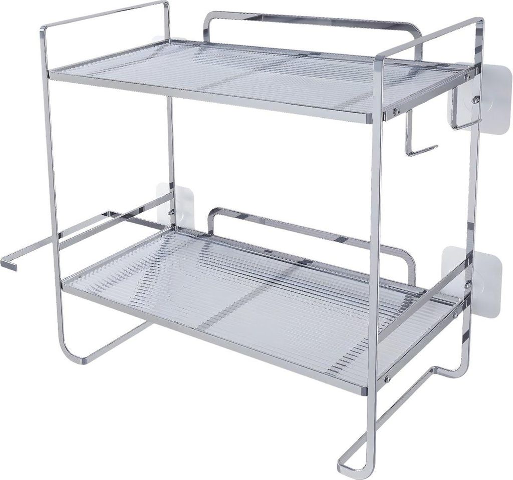 Bovenkant toiletplank, 2-laags - Wandmontage badkamerplank Productafbeelding 