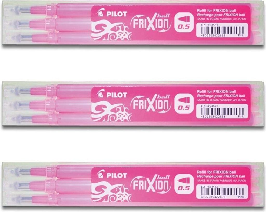 Pilot Frixion Ball Ersatzminen 0.5 Pink - 9er-Set