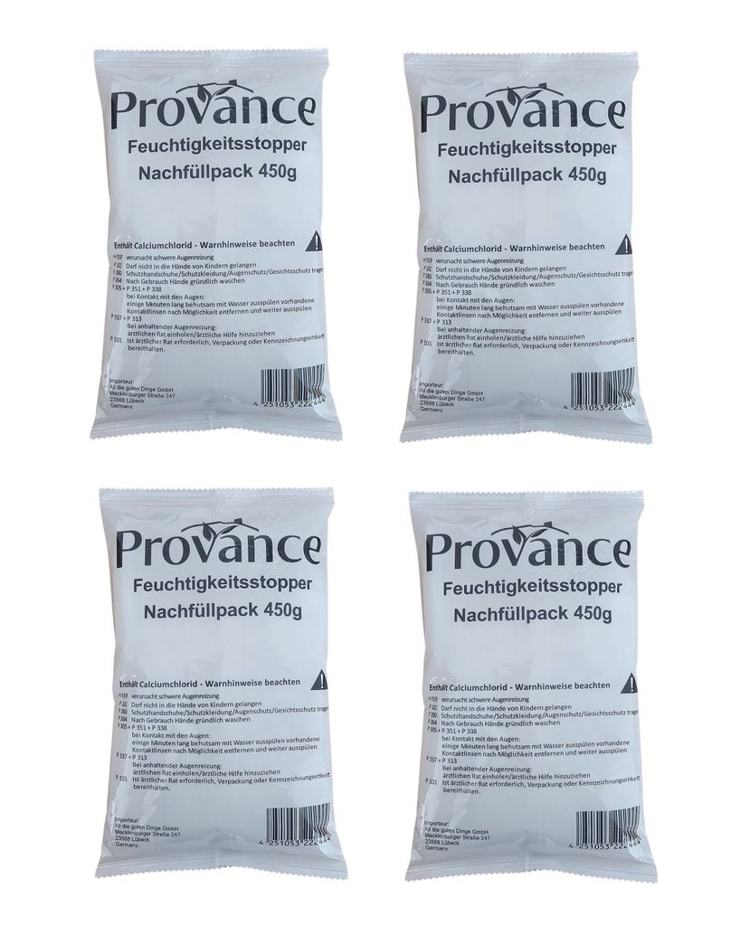 4 Stück Luftentfeuchter Nachfüllpack Granulat 450g Entfeuchter Trockner