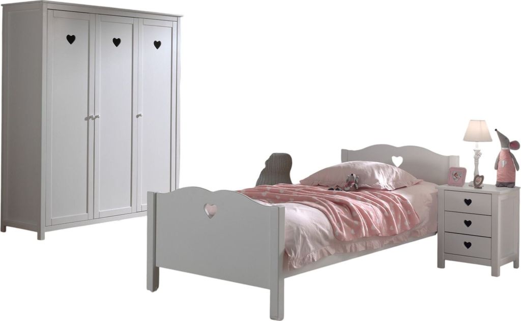 Kinderzimmer Kamila 7 Kinderzimmer Möbel Set Mädchen MDF Weiß