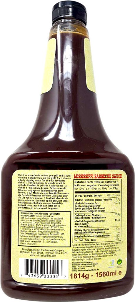 Mississippi Bbq Sauce Original 510G
