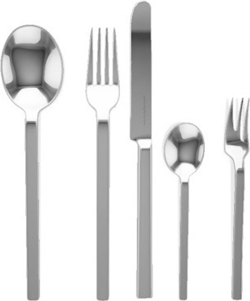 MEPRA Besteckset 6 Personen 30tlg. Gabel Messer Löffel Silbern EDELSTAHL