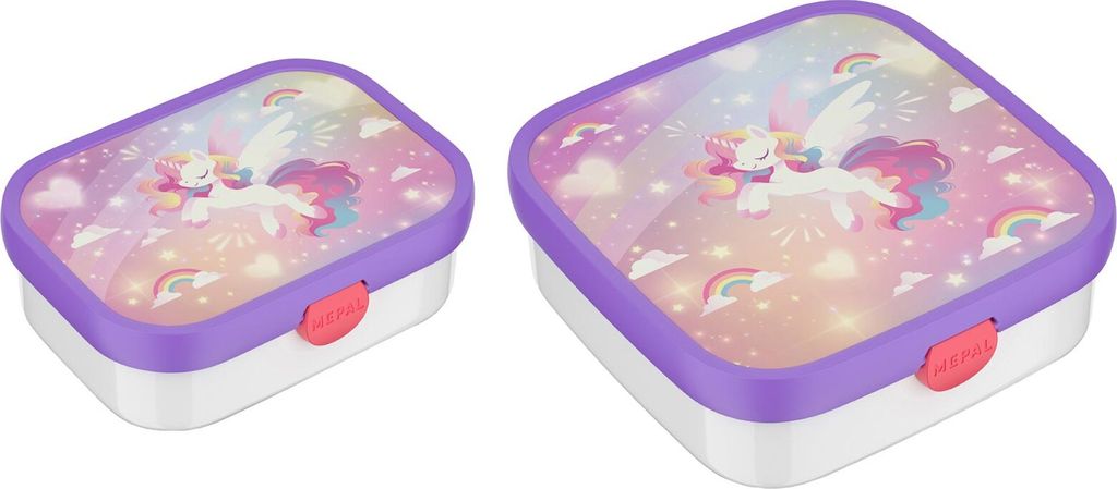Mepal CAMPUS Brotdosen-Set mit Gabel Unicorn Glow (2025)
