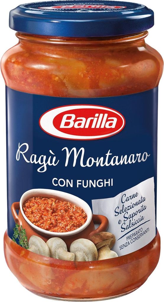 6x Barilla Ragù Montanaro pastasauce tomatensauce mit Pilze Produktbild 