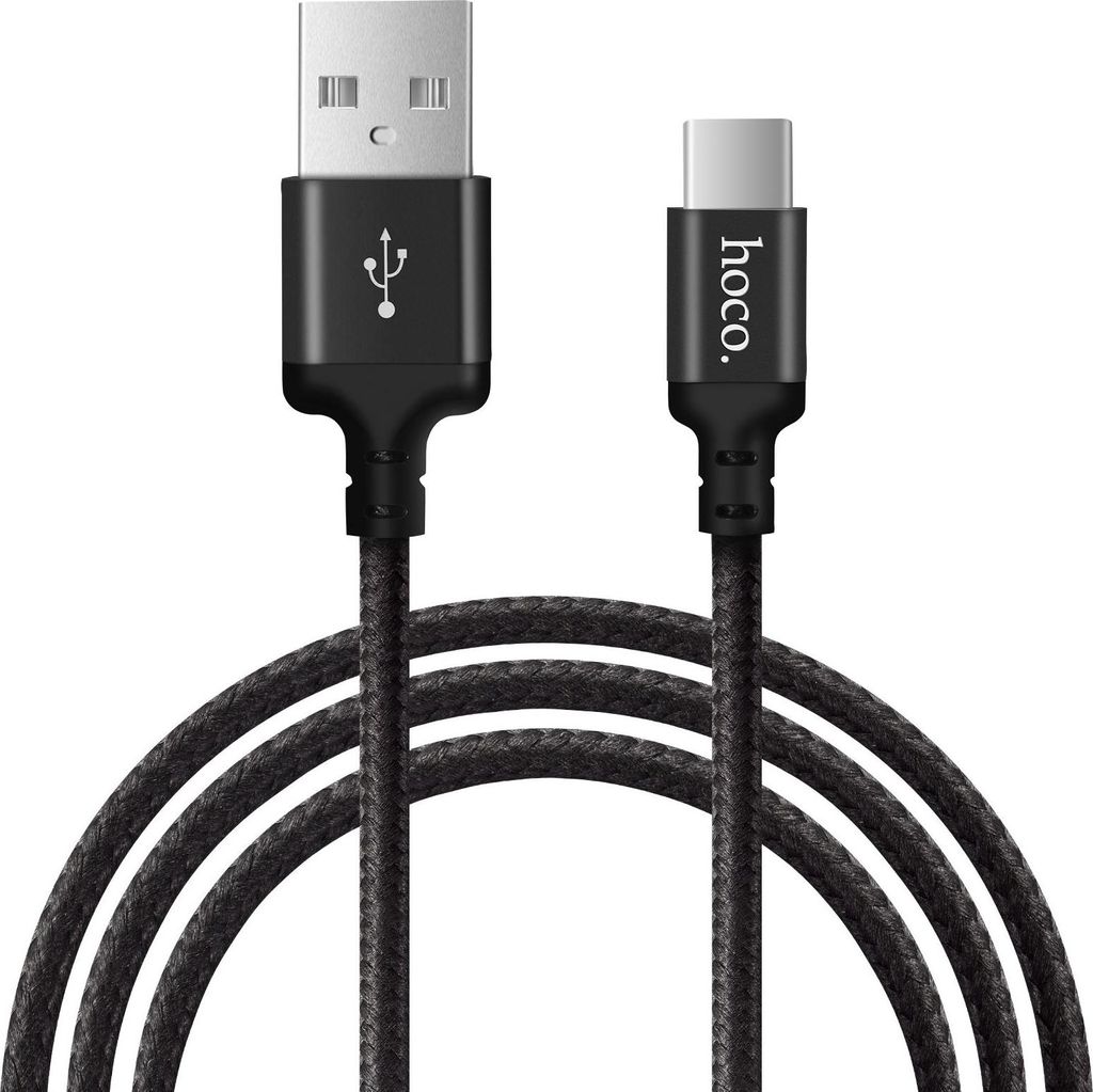 Hoco High Speed X14 - 2m USB-C Ladekabel Nylon USB Kabel Produktbild 