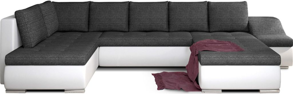 Wohnlandschaft mit Bettfunktion Polstergarnitur Ecksofa mit Produktbild 