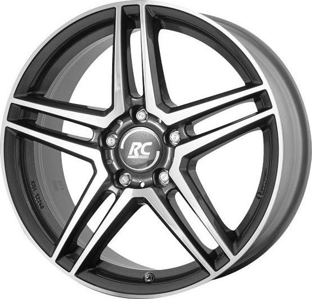 19 Zoll Alufelge RC Design RCD17 19"x8.5" 5x112 PCD ET62 66,6mm Felge Grau Frontpoliert
