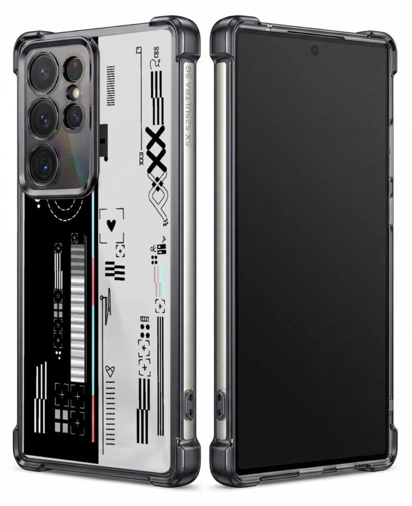 Personalisierte Hülle mit Bild für Samsung Galaxy S22+ Elektroplattiert TPU Stoßdämpfer Handyhülle mit Geometrische Linien und Symbole Muster