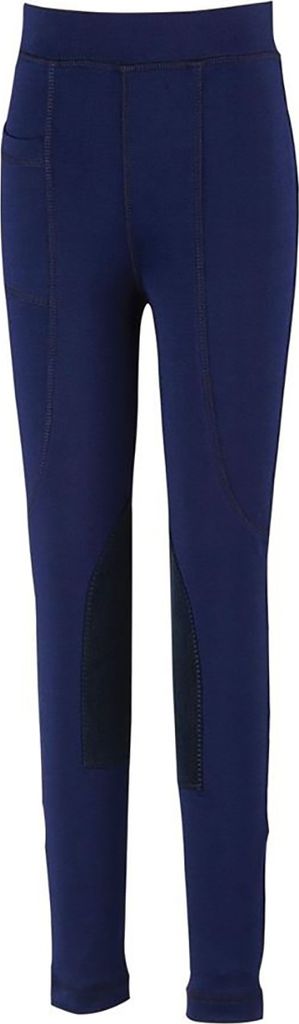 Dublin Kinder Performance Flex Reithose mit Kniebesatz WB982 (128) (Marineblau)